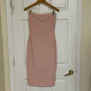 Norma Kamali soft pink tube dress s